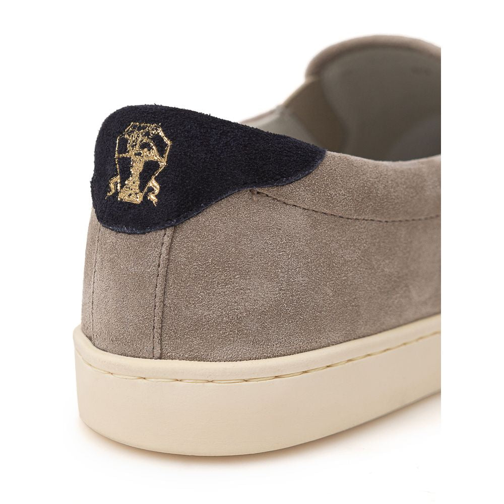 Sneaker in pelle grigia