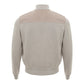 Cardigan in cotone beige per uomo