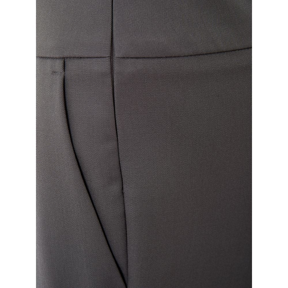 Chic Gray Wool Trousers for Sophisticated Style