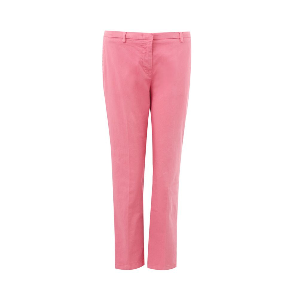 Eleganti pantaloni in cotone rosa per uno stile sofisticato