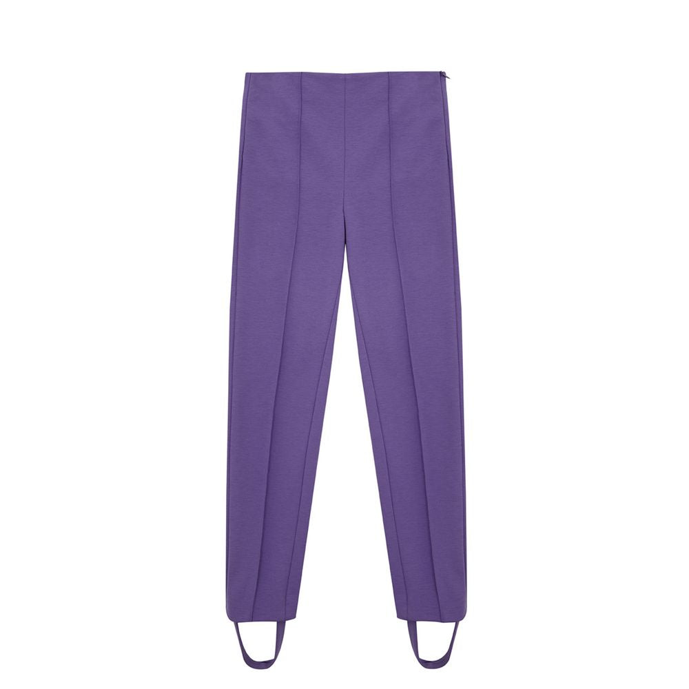 Pantaloni eleganti in viscosa viola