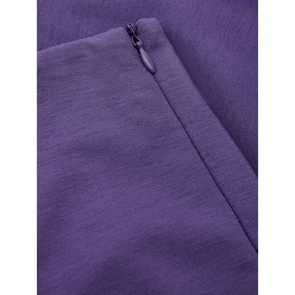 Elegant Purple Viscose Pants