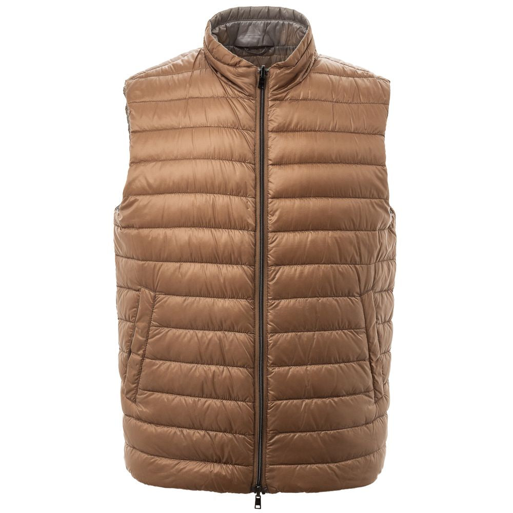 Gilet in poliammide marrone