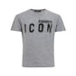 T-shirt in cotone grigio elegante per uomini alla moda