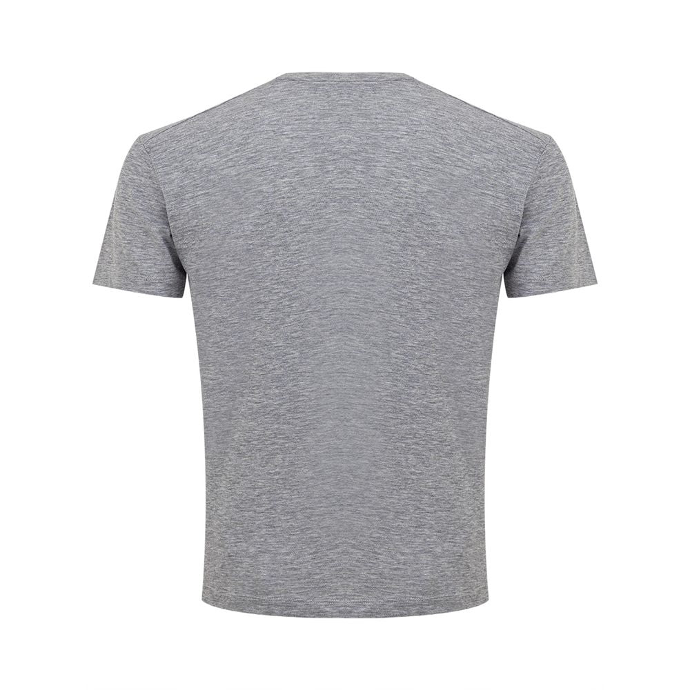 T-shirt in cotone grigio elegante per uomini alla moda