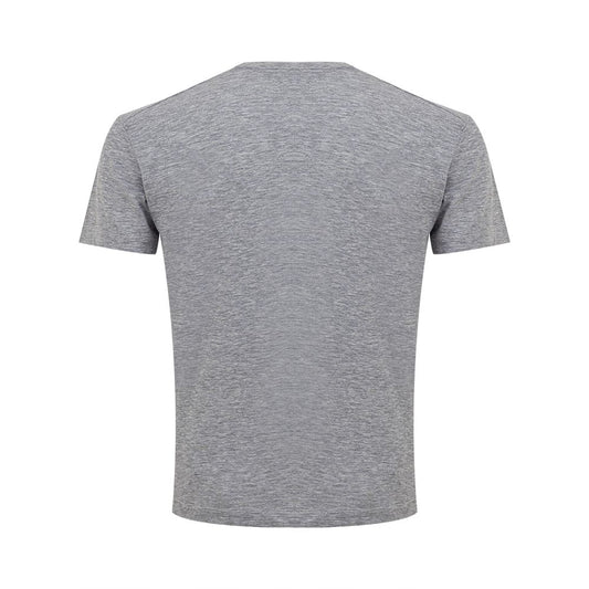 T-shirt in cotone grigio elegante per uomini alla moda