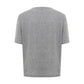 T-shirt in cotone grigio chic per la donna moderna