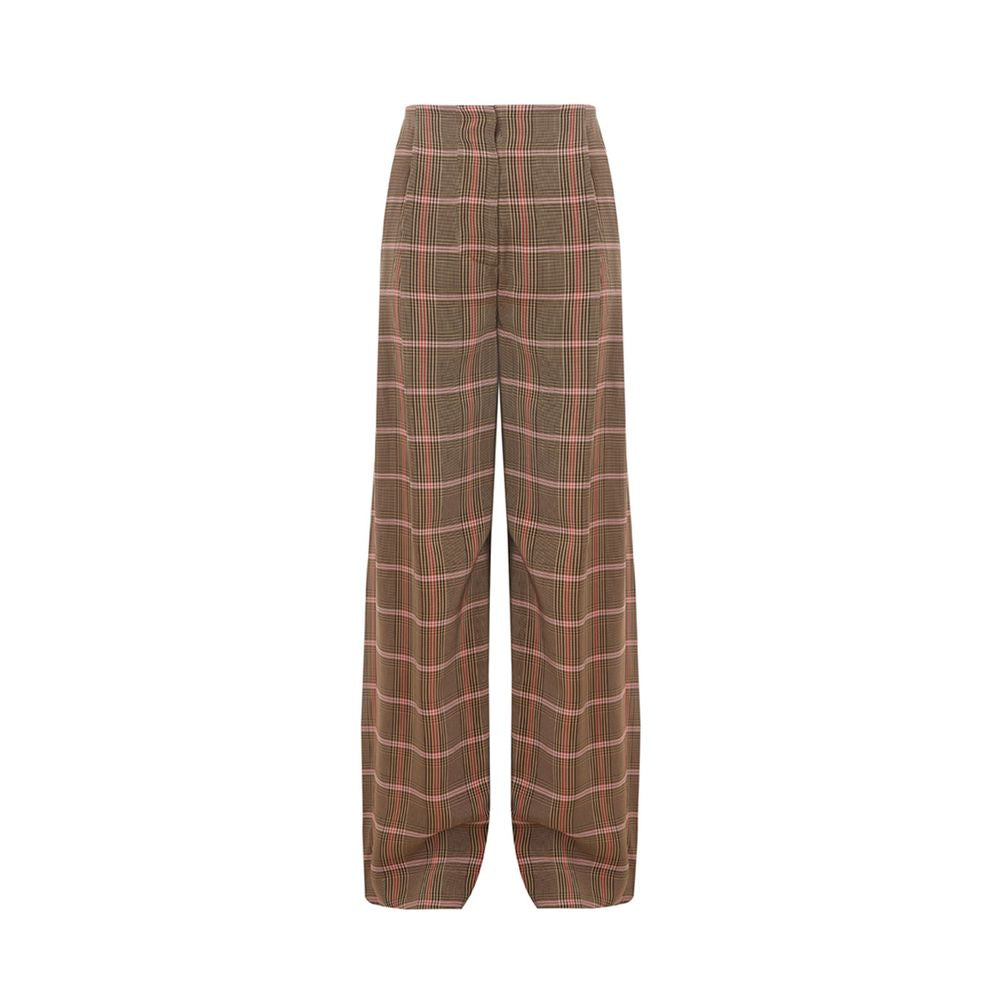 Elegant Brown Viscose Pants for Women