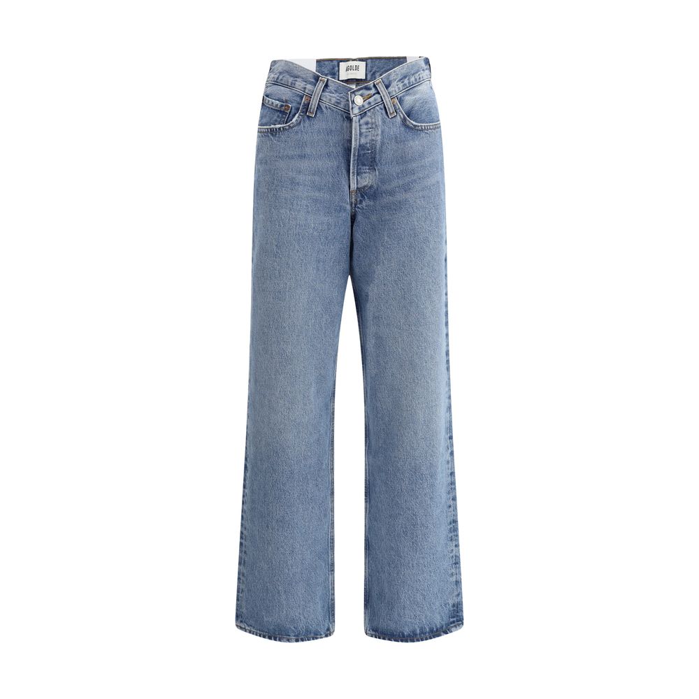 V-waist baggy Jeans