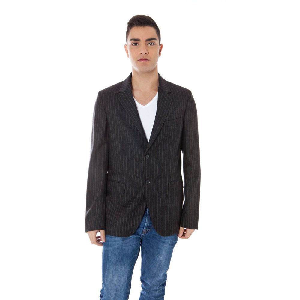 Gray Wool Men Jacket