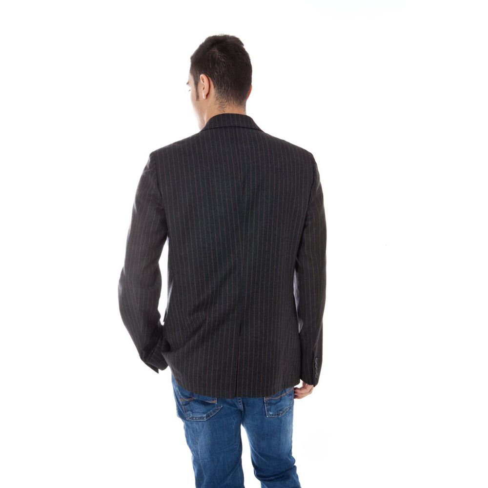 Gray Wool Men Jacket