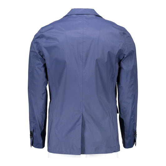 Blue Nylon Men Jacket