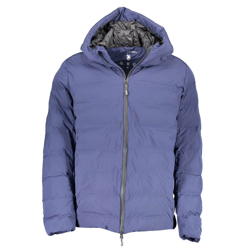 Blue Polyamide Men Jacket