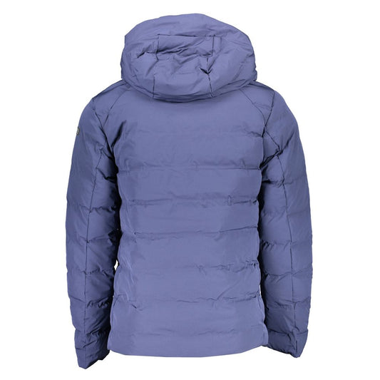 Blue Polyamide Men Jacket