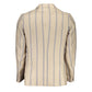 Beige Linen Men Jacket