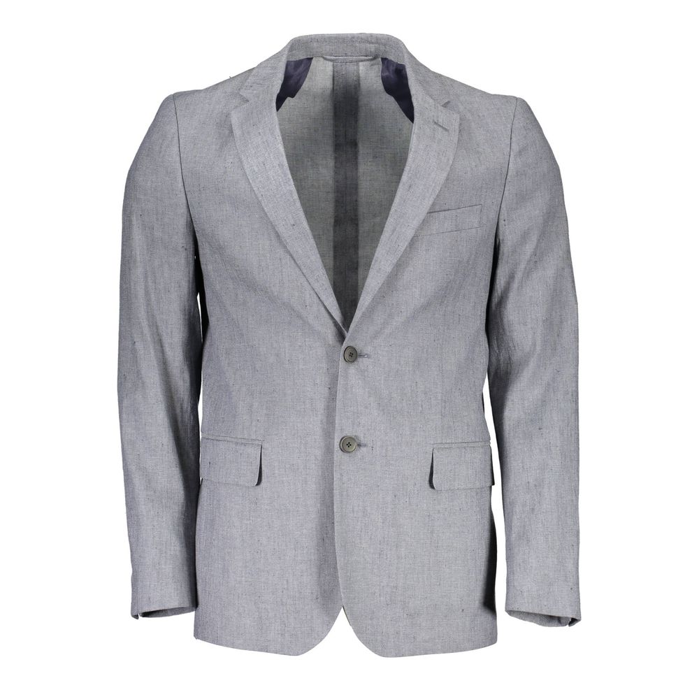 Gray Linen Men Jacket