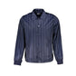 Blue Polyester Men Jacket