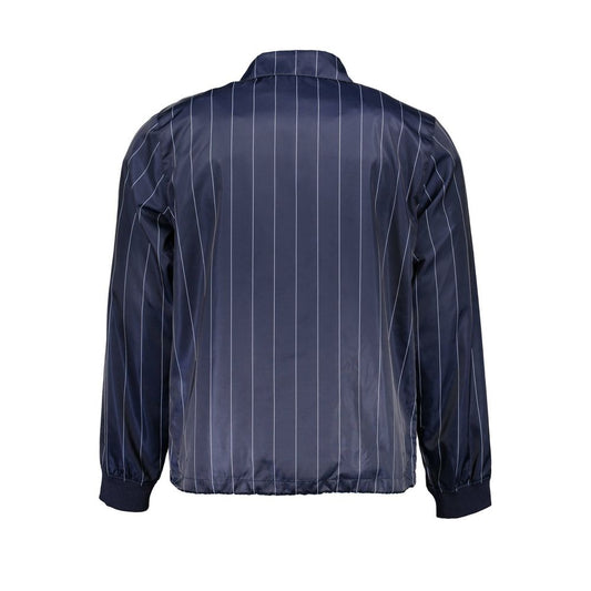 Blue Polyester Men Jacket