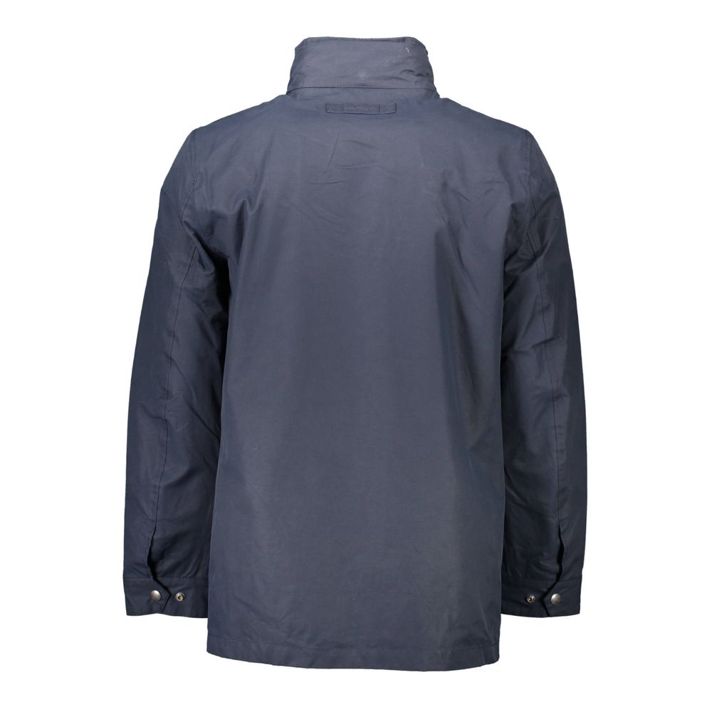 Blue Polyester Men Jacket