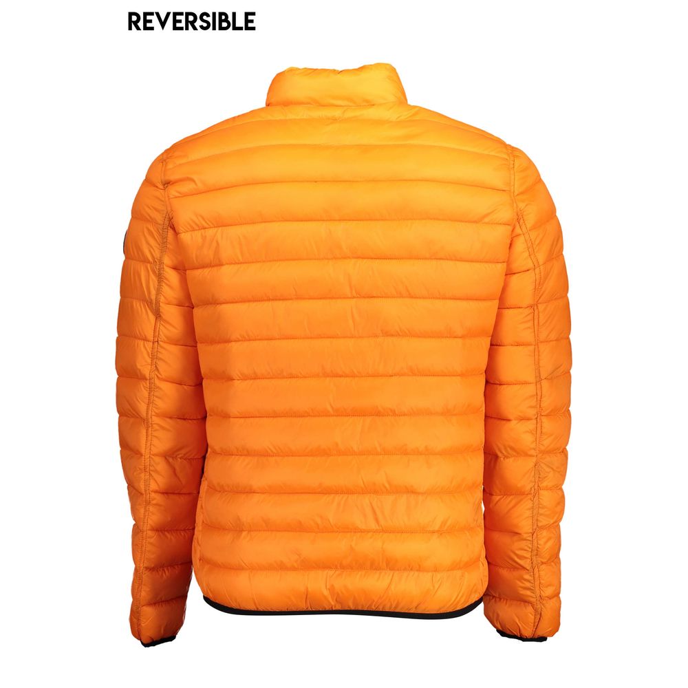 Orange Nylon Men Jacket