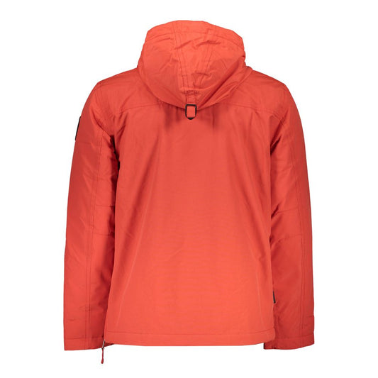 Rote Polyamid Herrenjacke