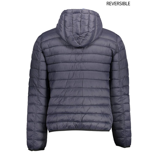 Blue Nylon Men Jacket