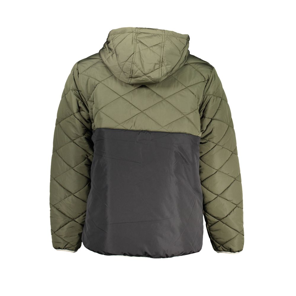 Green Polyester Men Jacket