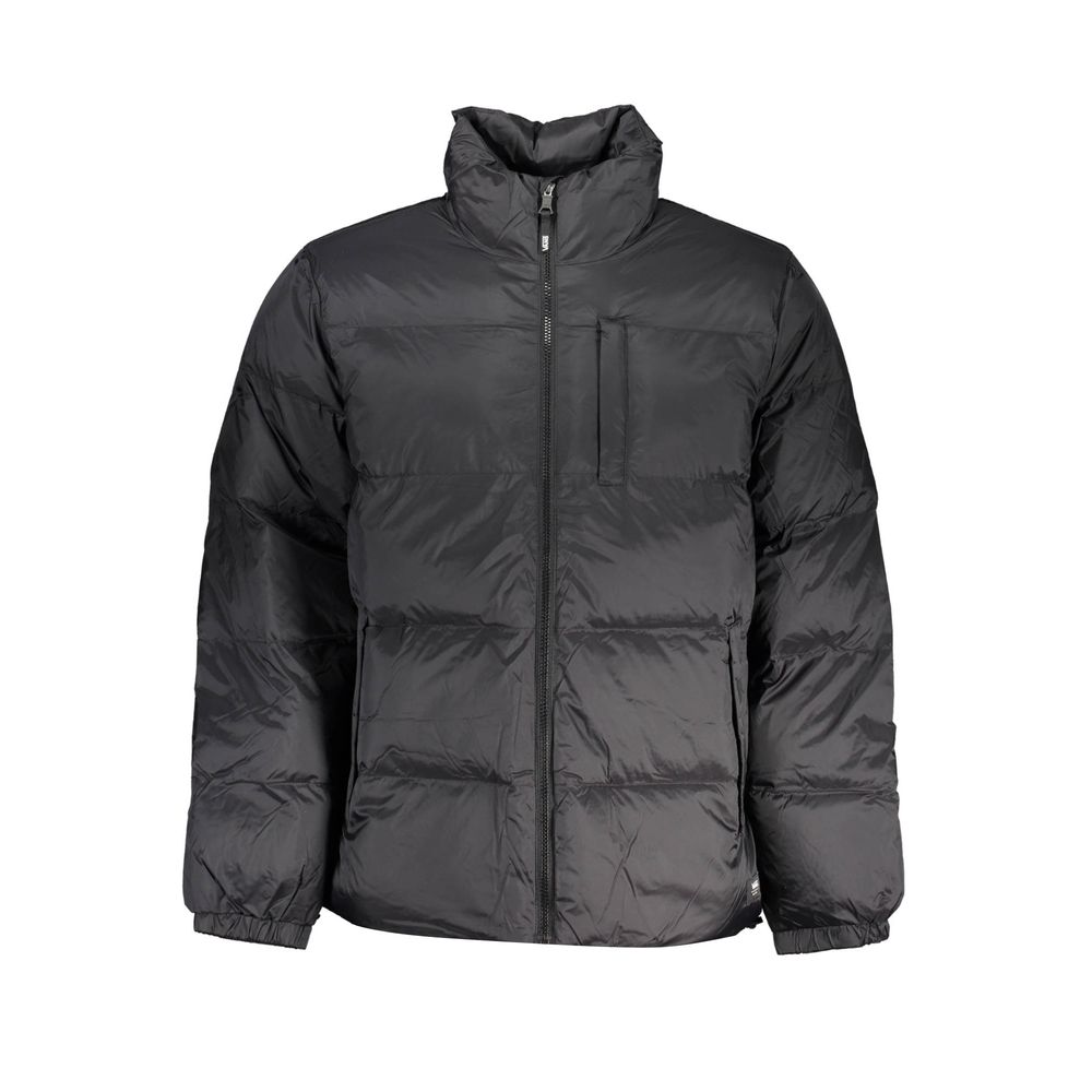 Black Polyester Men Jacket