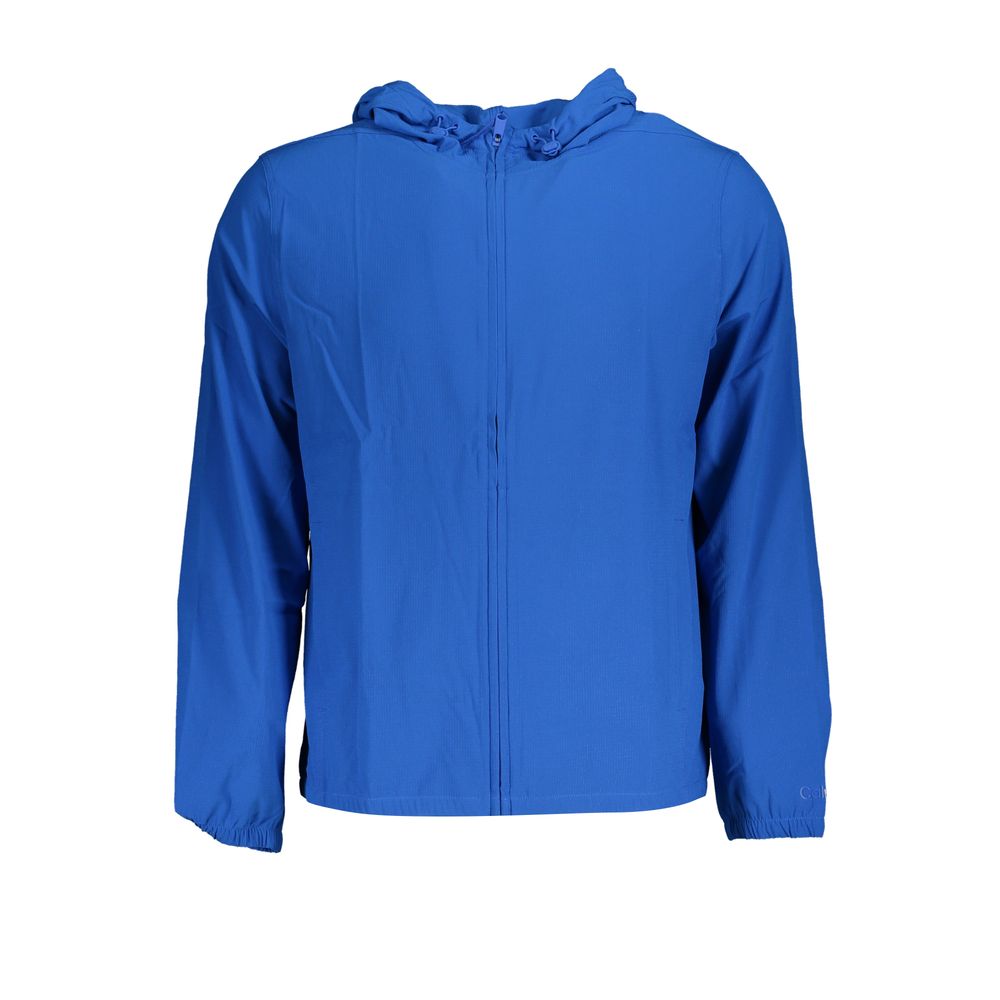 Sleek Hooded Sports Jacket in Vibrant Blue