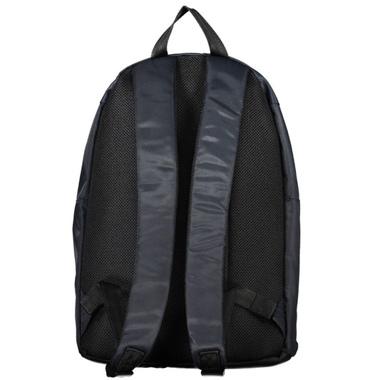 Blue Polyester Men Backpack