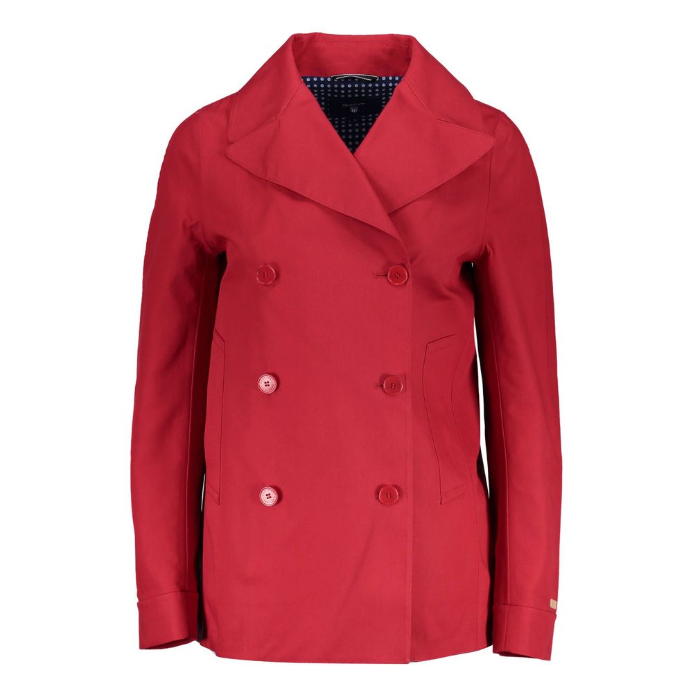 Red Cotton Women Jacket