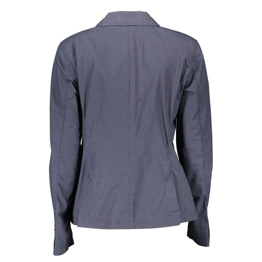 Blue Cotton Women Jacket