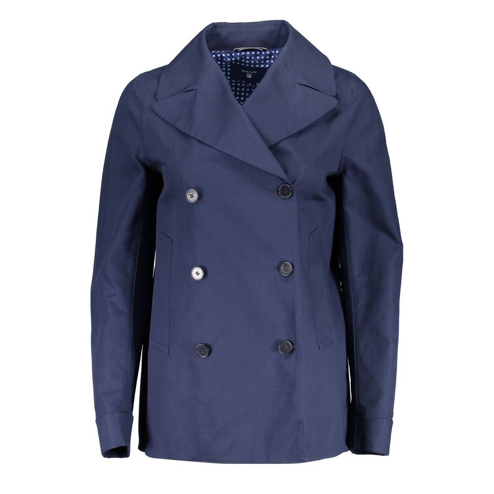 Blue Cotton Women Jacket