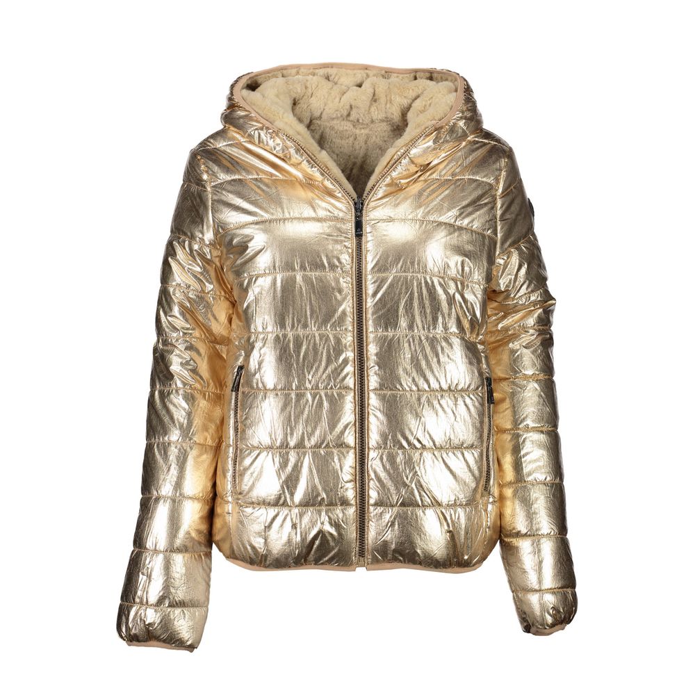 Gold Nylon Women Jacket