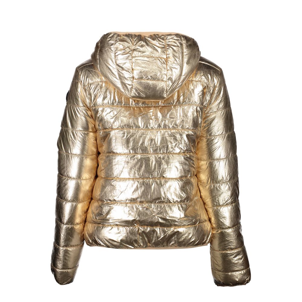 Gold Nylon Women Jacket