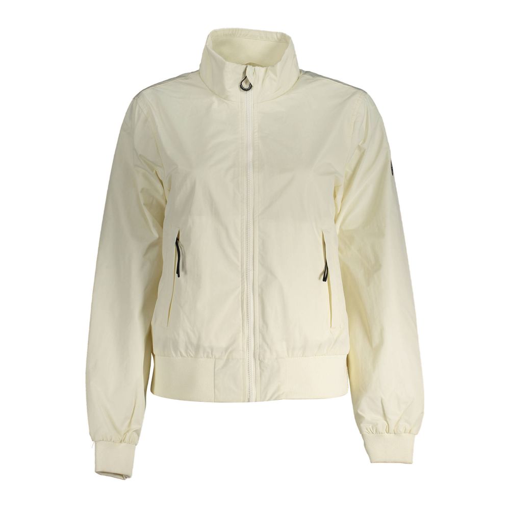 White Polyester Women Jacket