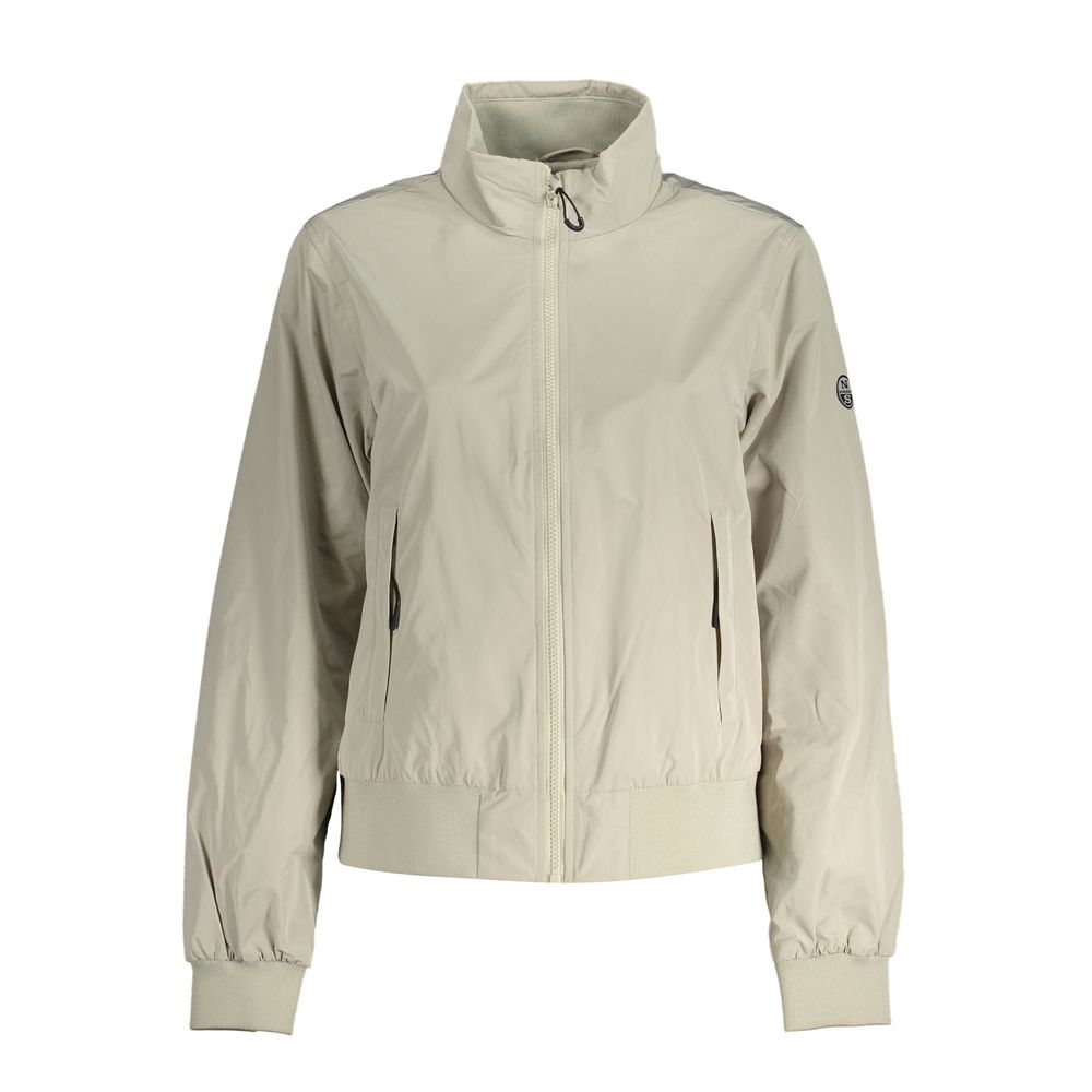 Gray Polyester Women Jacket