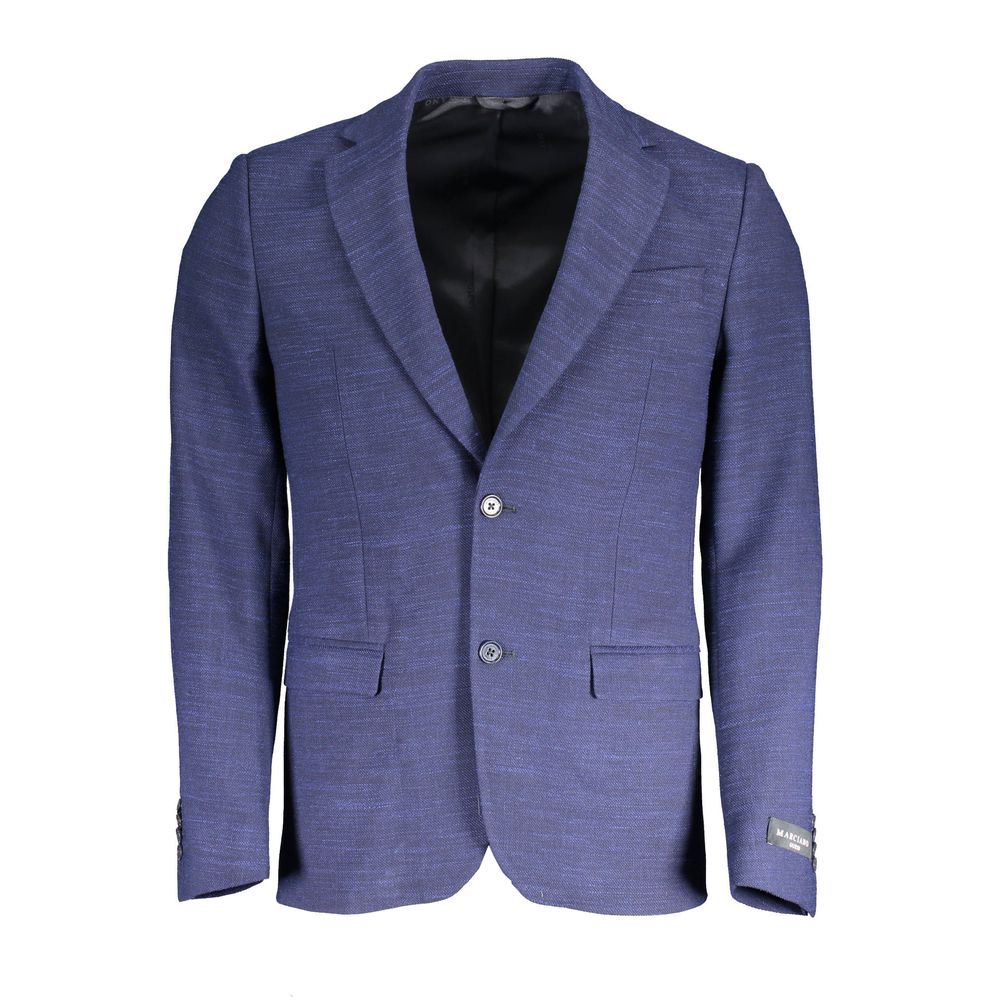 Blue Polyester Jackets & Coat