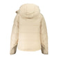 Chic Beige Long-Sleeved Jacket with Removable Hood