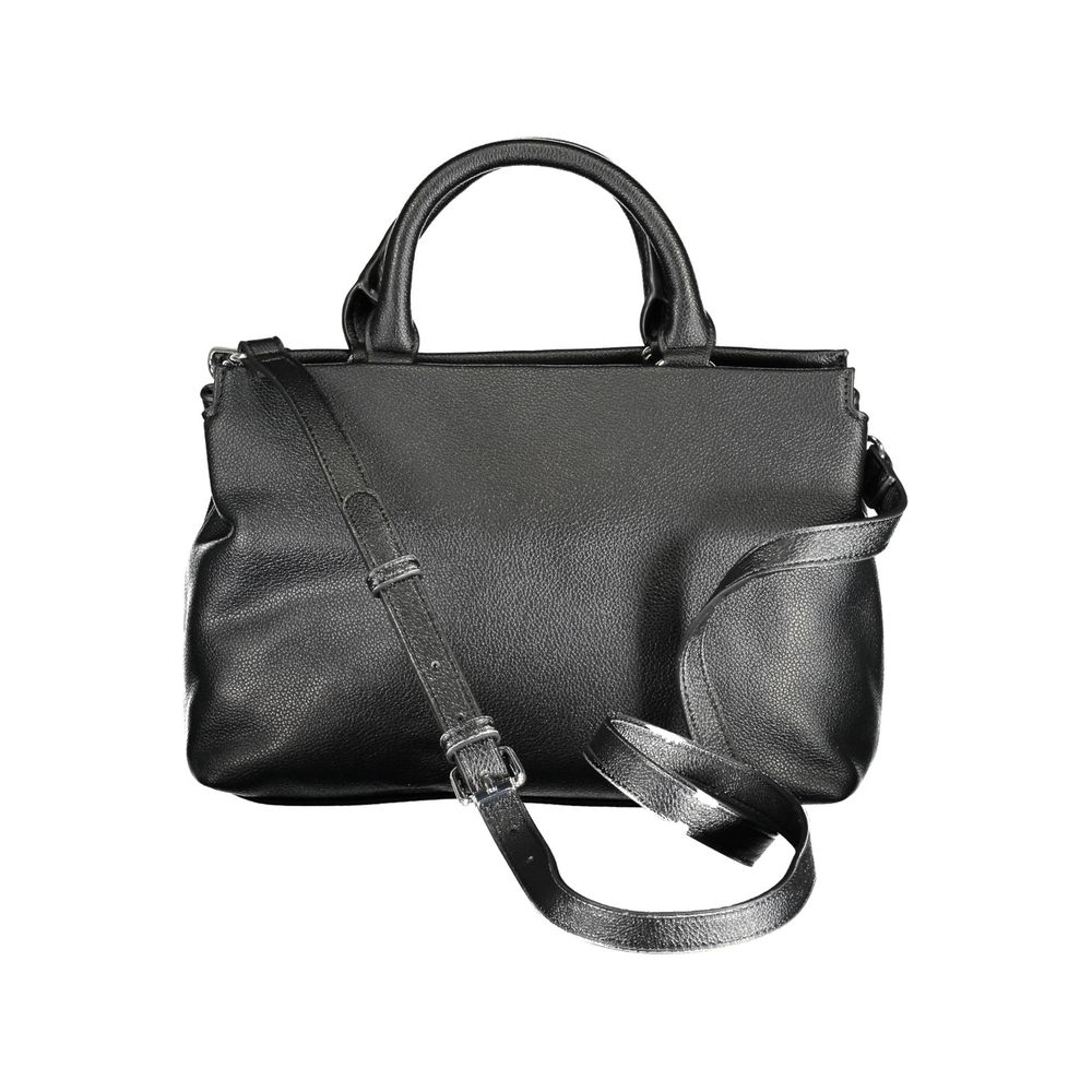 Black Polyethylene Women Handbag