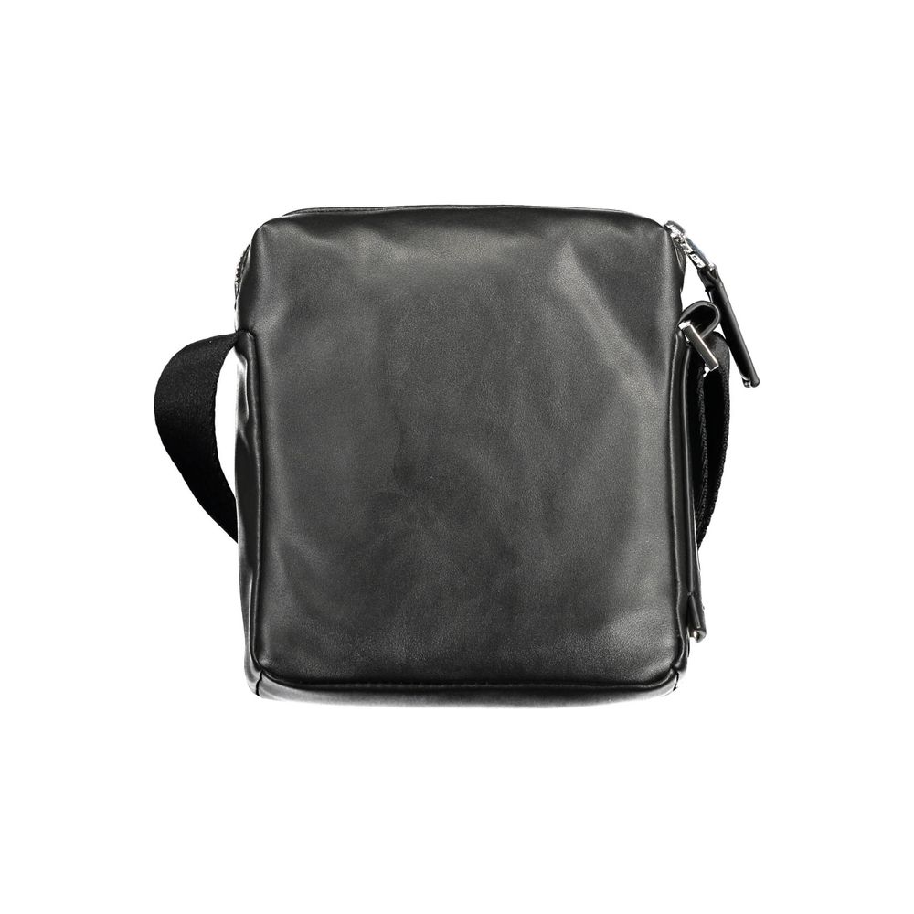 Black Polyester Men Shoulder Bag