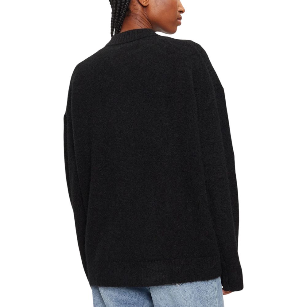 Schwarzer Polyesterpullover