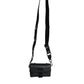 Black Logo Plaque Leather Buckled Shoulder Crossbody Bag