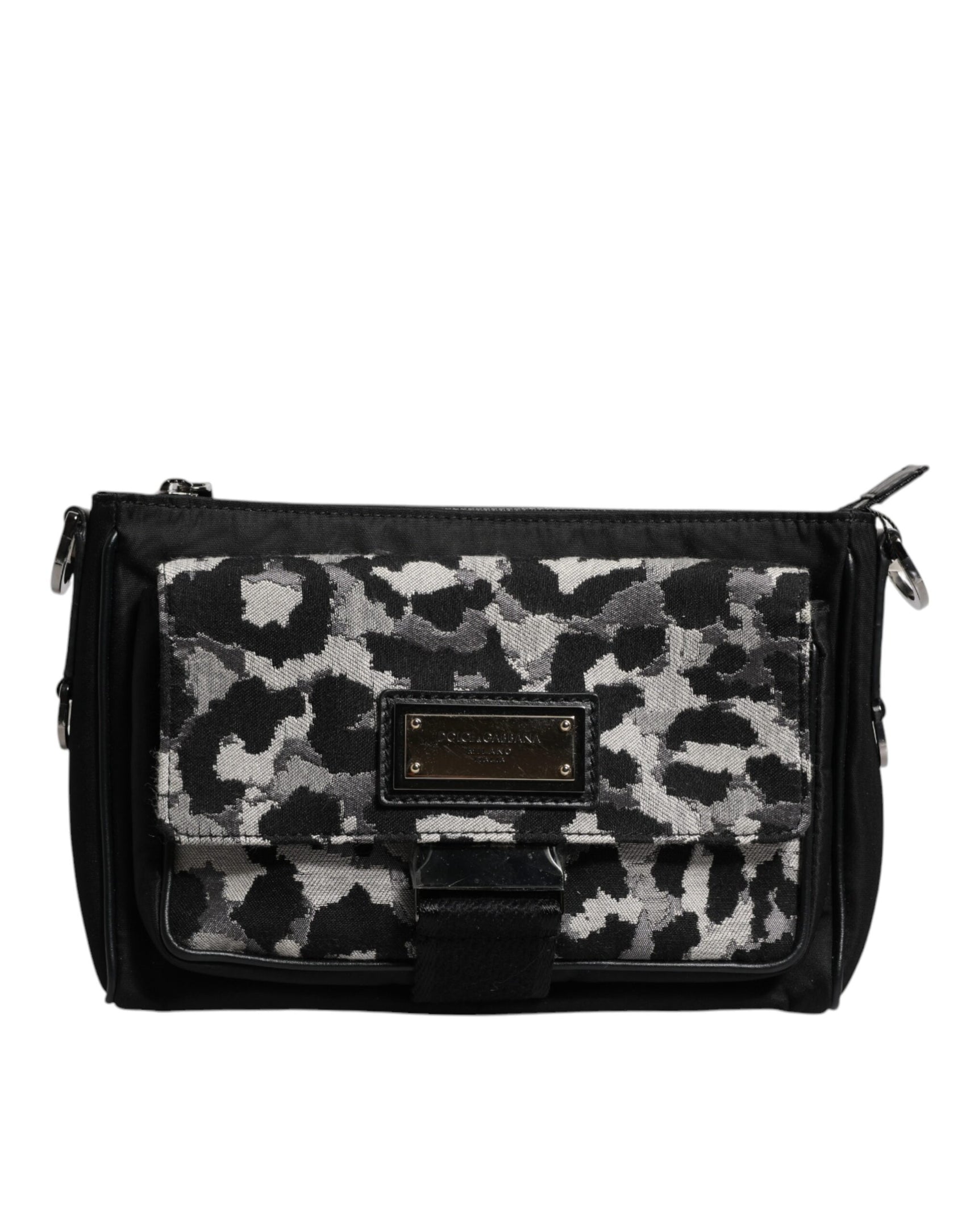 Multicolor Leopard Jacquard Crossbody Bag