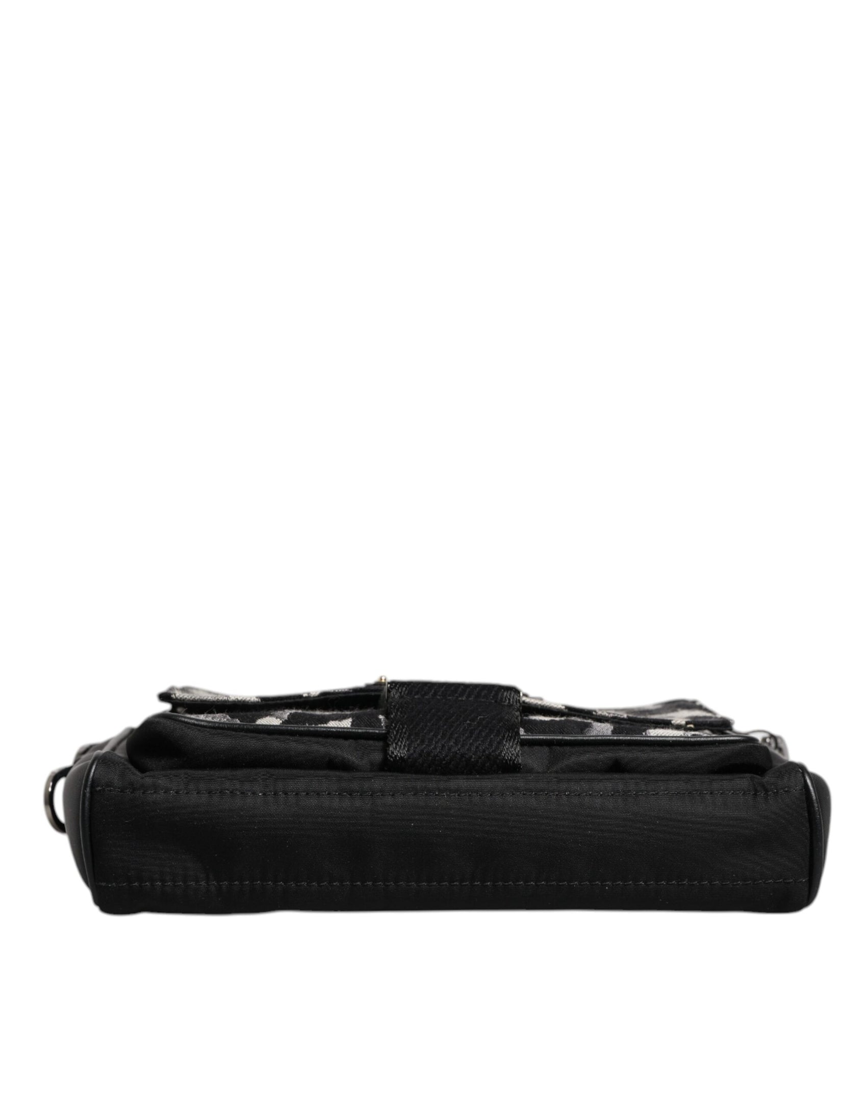 Borsa a tracolla jacquard leopardata multicolore