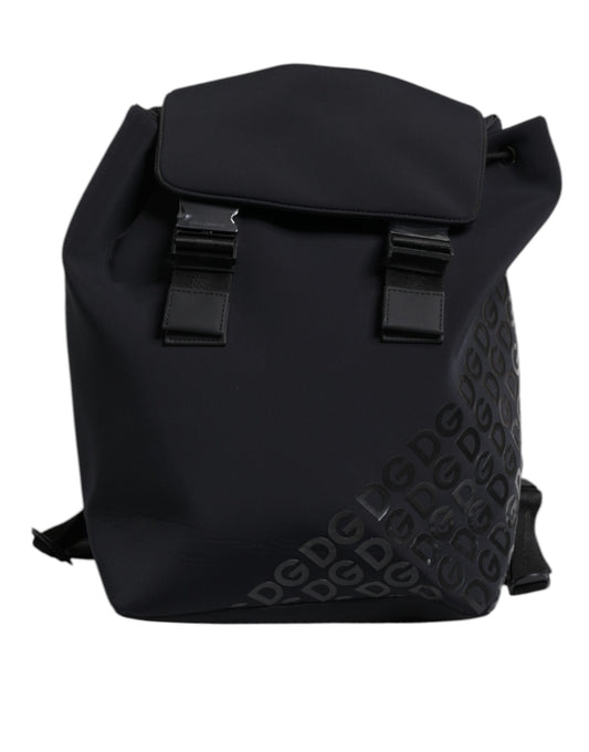 Black Neoprene Nylon DG Logo School Backpack Bag