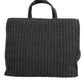 Große Shopper-Tasche aus Strick und Häkelarbeit mit DG-Logo in Schwarz