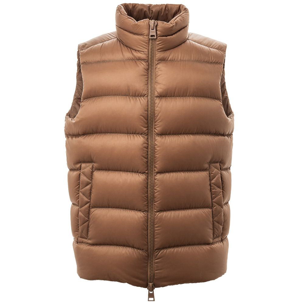 Gilet in poliammide marrone