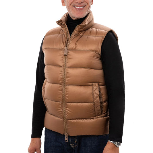 Gilet in poliammide marrone