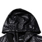 Black Nylon Hooded Full Zip Blouson Jacket